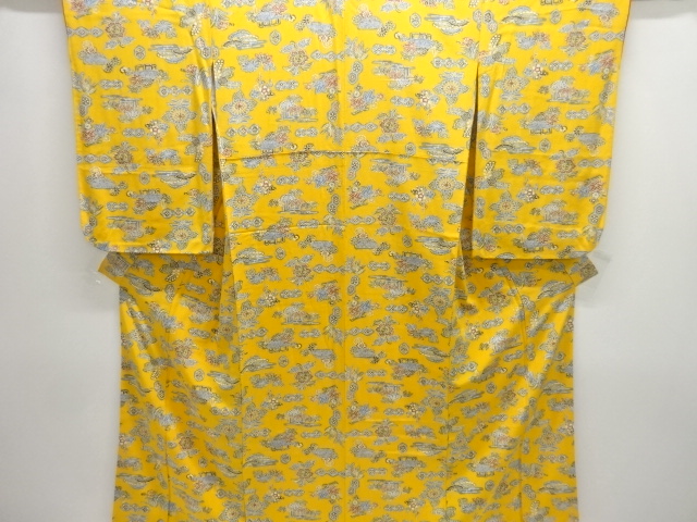 JAPANESE KIMONO / KOMON / FLORAL PLANTS